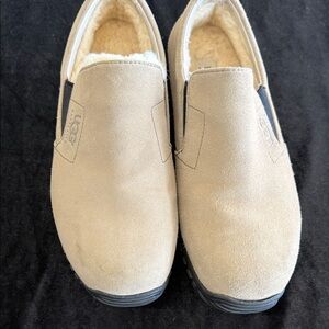 UGG Men's Suede Slip-On Loafers in Light Beige